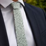 corbata de algodon de flores